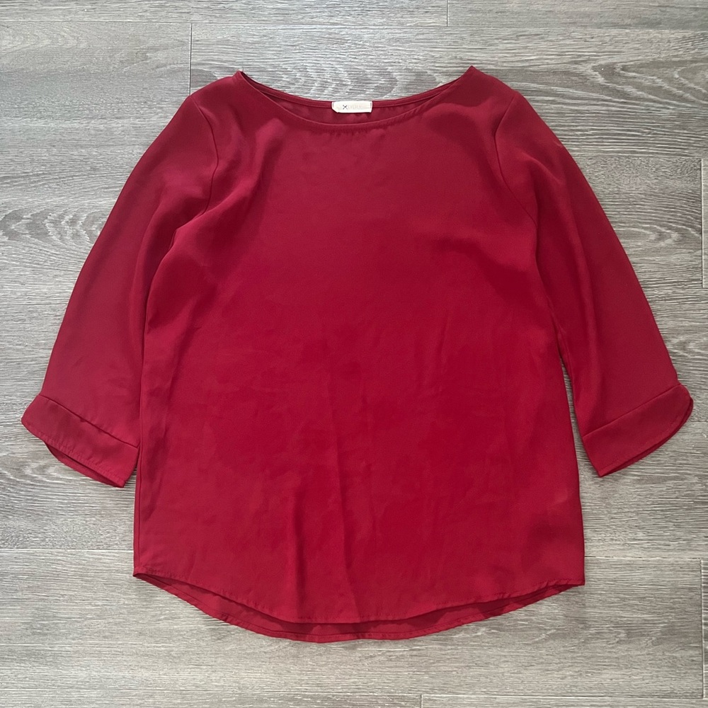Everly red blouse